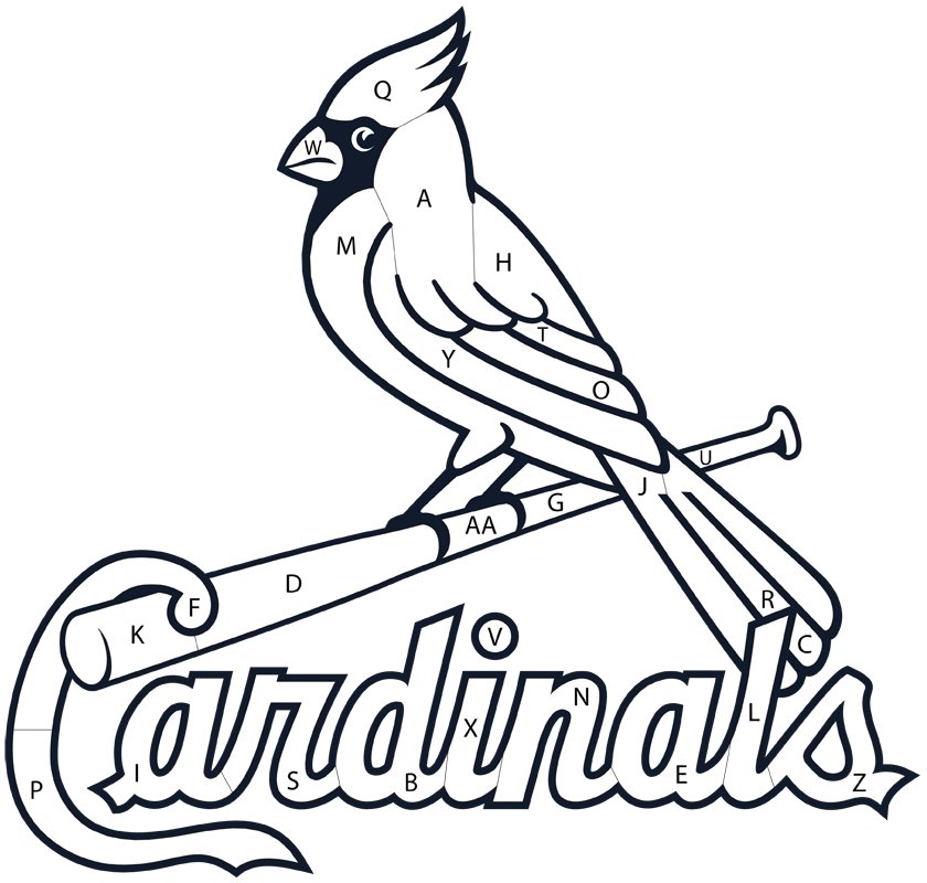 Paint by letter cardinals mlb quiz