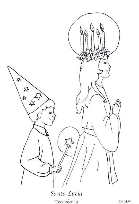St lucy with star boy st lucia day santa lucia day santa lucia