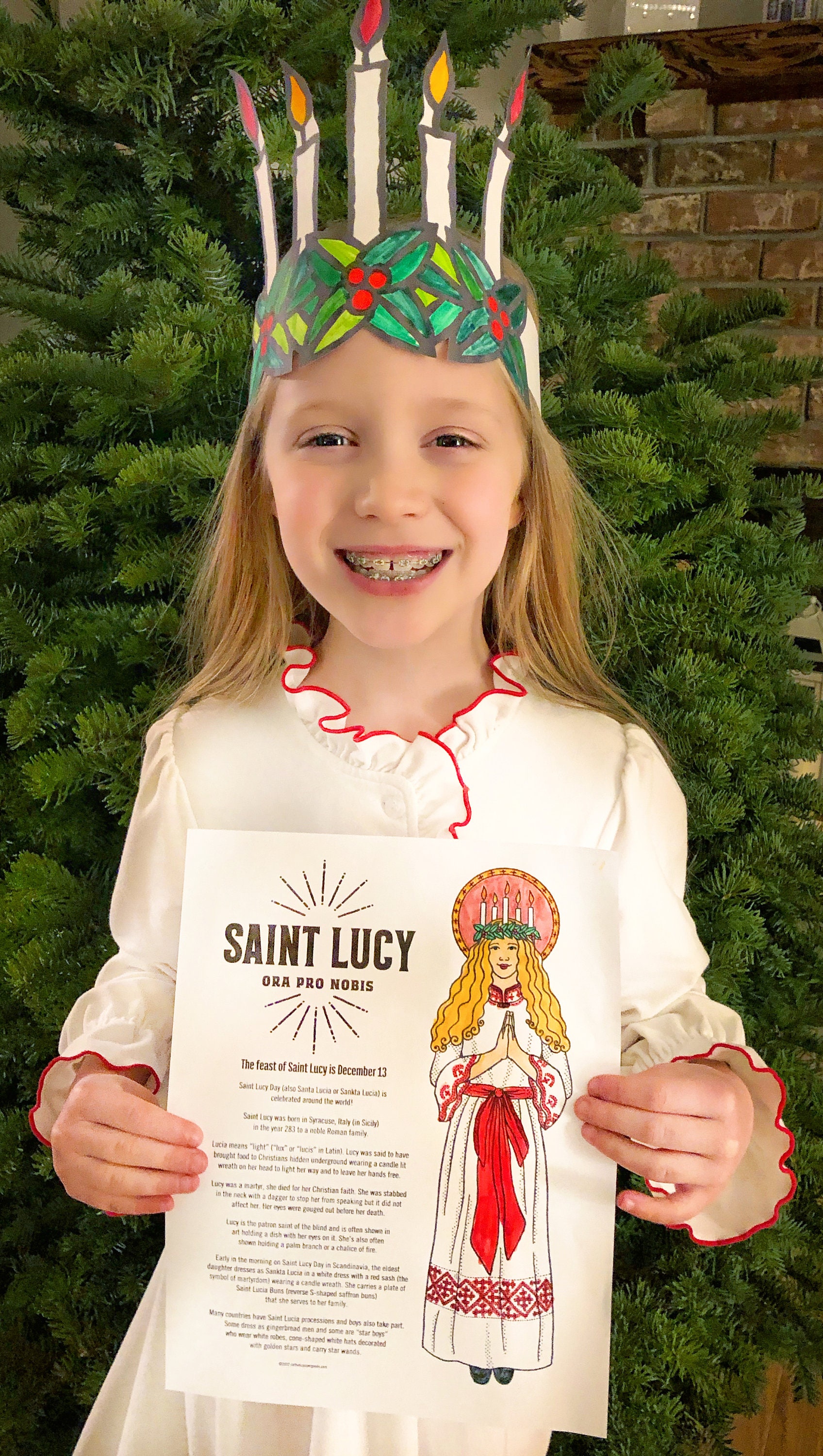 Saint lucy day activity bundle catholic coloring pages printable games answer key printable candle wreath star boy hat santa lucia day