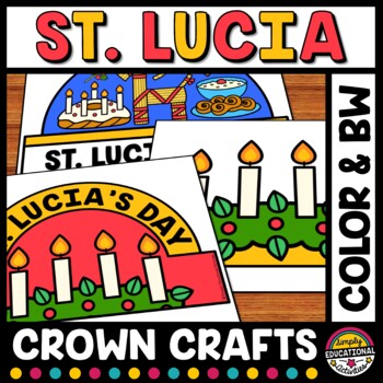 St santa lucia day craft crown activity holidays around the world kindergarten