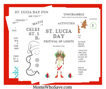 St lucia day free printables activities and more pages