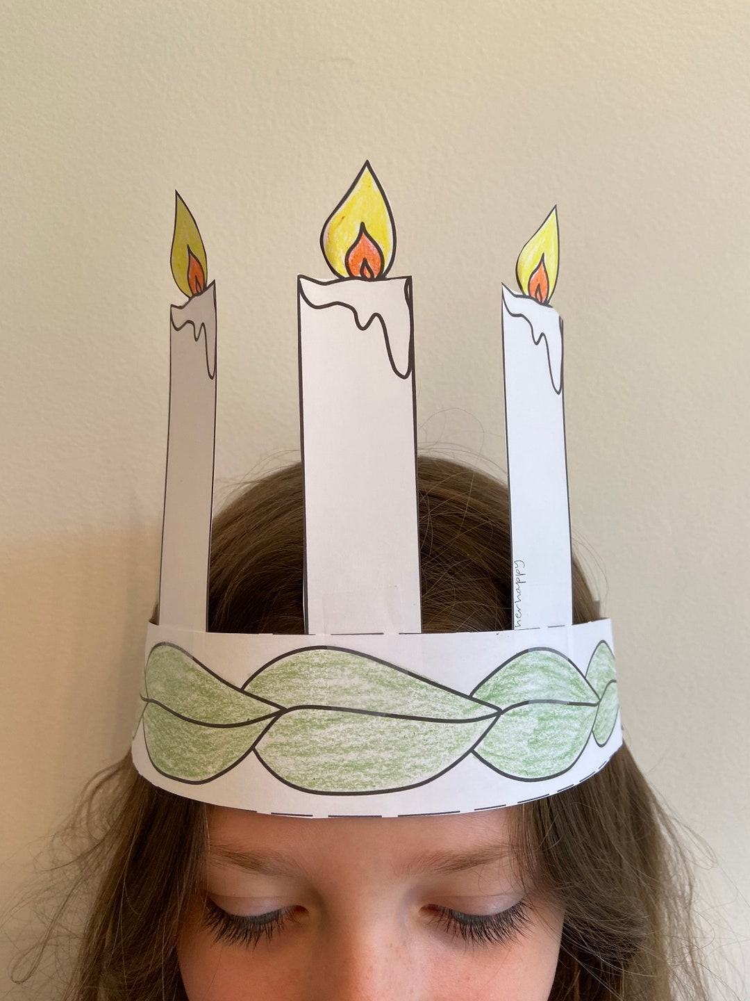 St lucy crown christmas printable coloring page sheet lazy