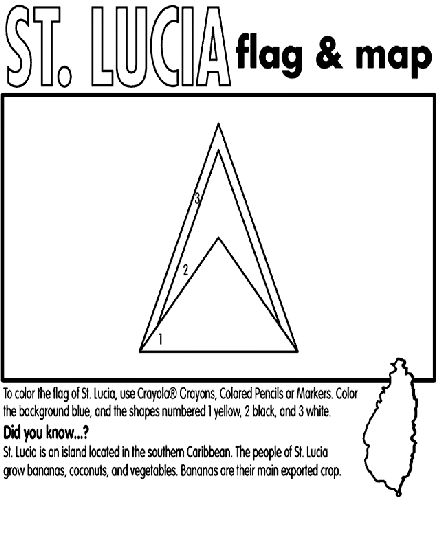 St lucia on crayola lucia coloring pages color