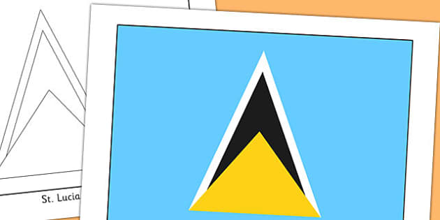 St lucia flag display poster teacher made