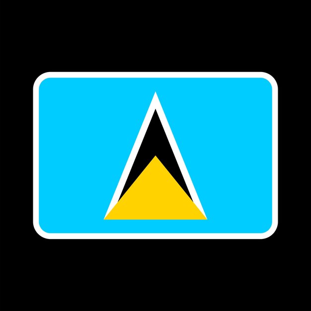 Premium vector saint lucia flag official colors and proportion vector illustration