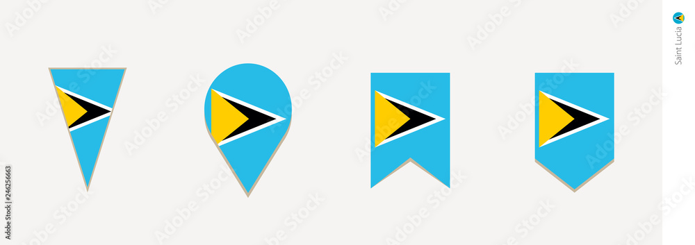 Saint lucia flag in vertical design vector illustration vector
