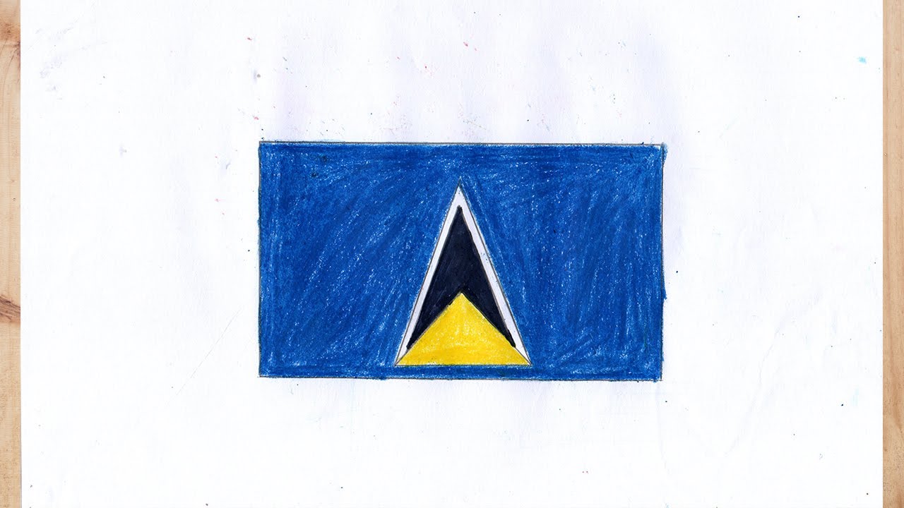 How to draw saint lucia flag drawing the saint lucian flag draw the national flag
