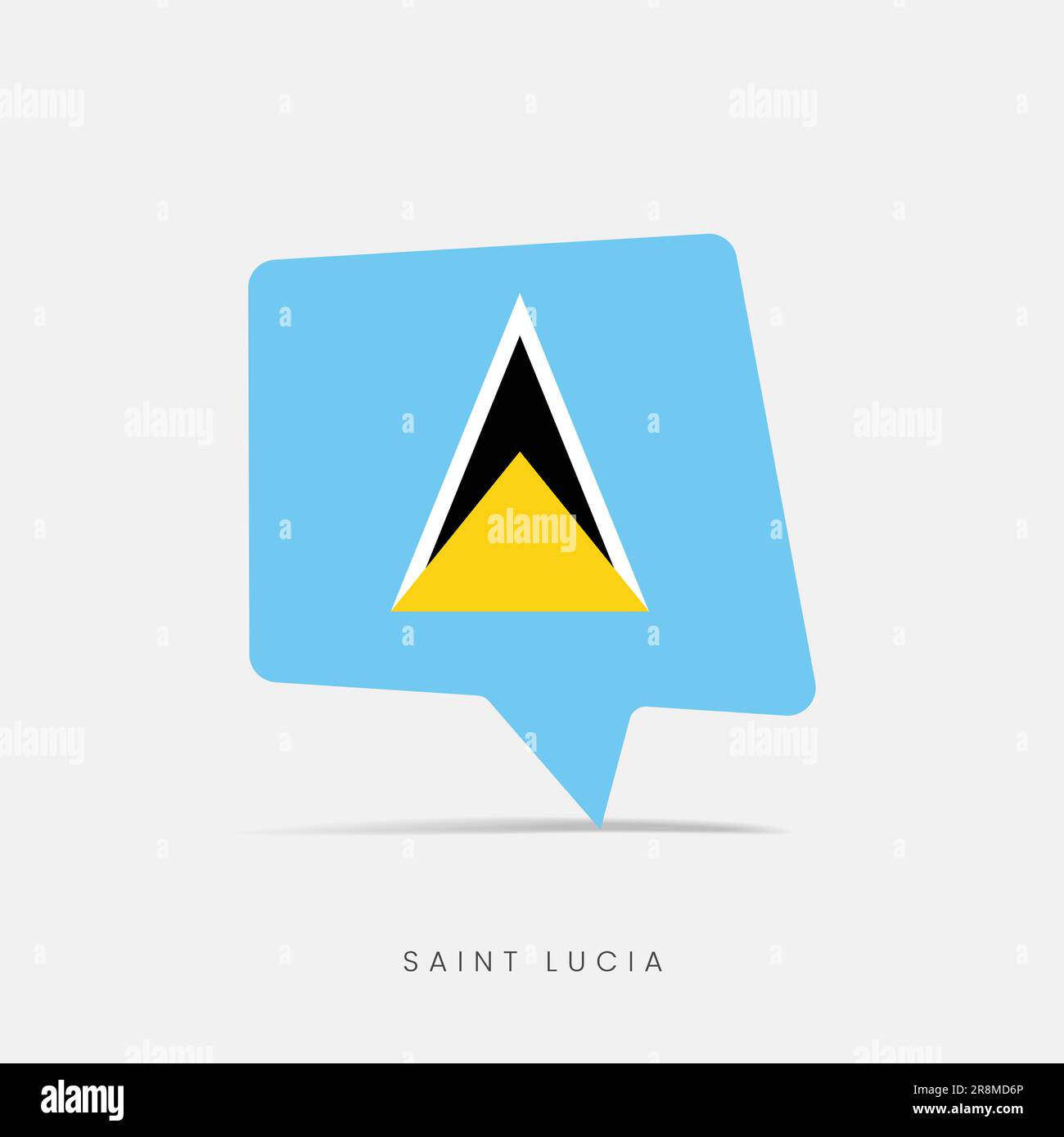 Saint lucia flag button hi