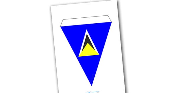St lucia flag bunting teacher