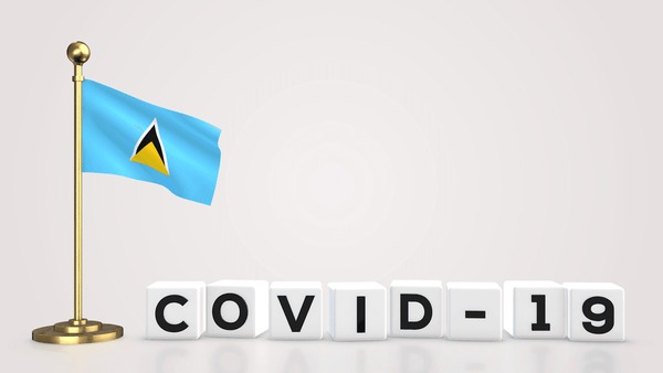 Flag saint lucia animation stock photos