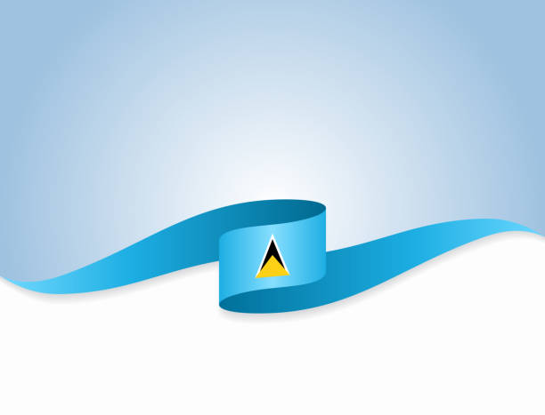 St lucia flag stock illustrations royalty