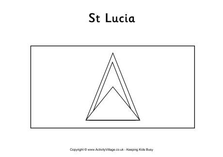 St lucia flag louring page st lucia flag flag loring pages st lucia