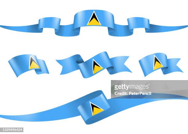 St lucia flag stock photos high