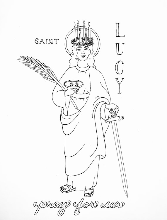 Saint lucy coloring page