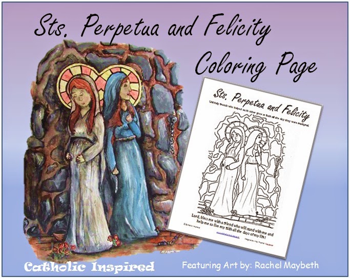 St perpetua and st felicity â coloring page â pdf download
