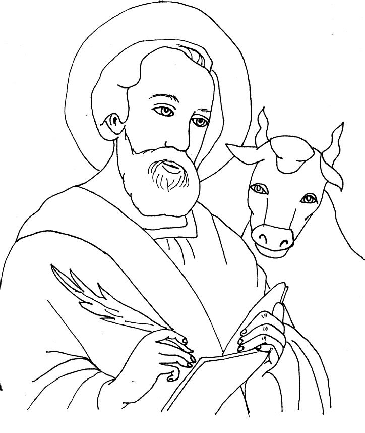 St luke coloring sheets coloring pages saint coloring luke the evangelist