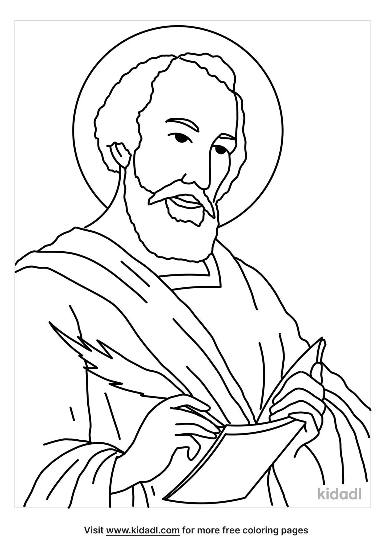 Free saint luke coloring page coloring page printables