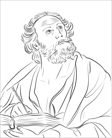 Saint luke coloring page free printable coloring pages