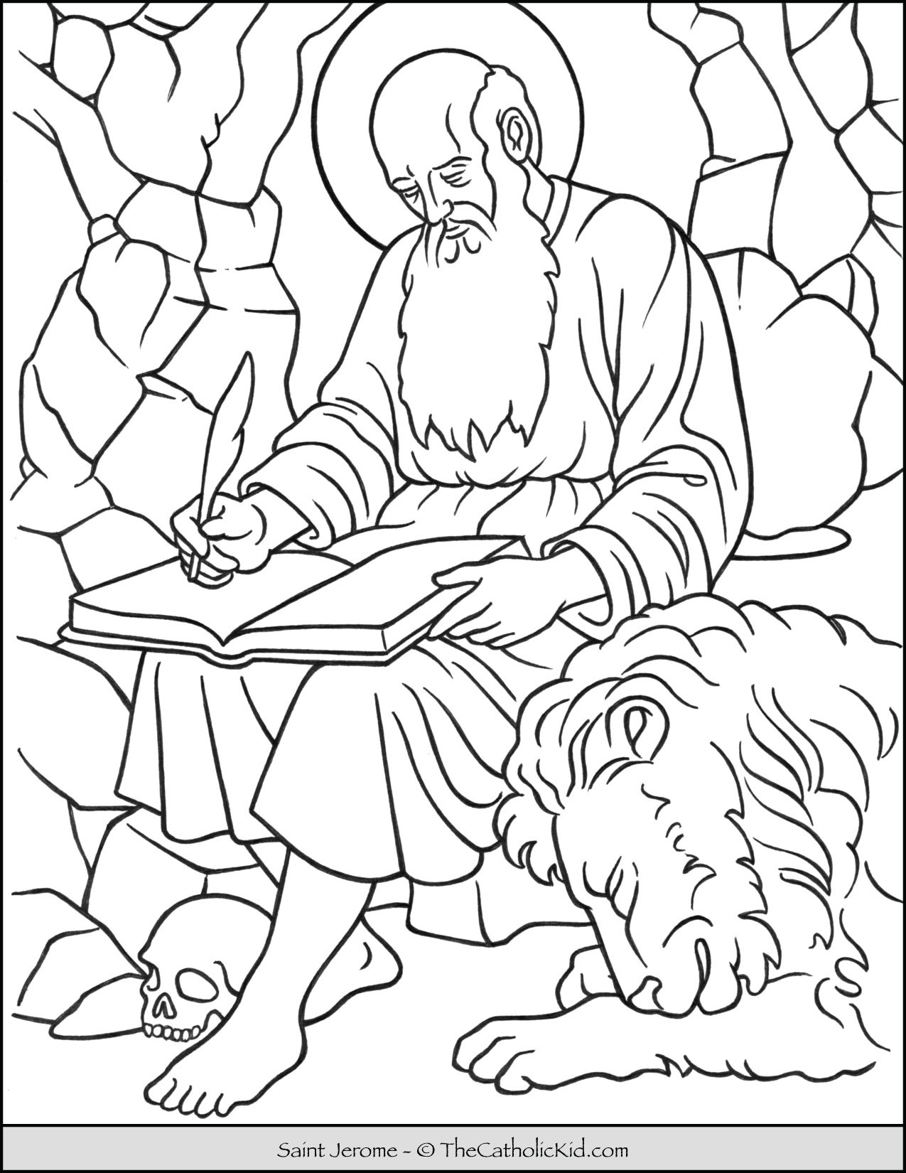 Saint coloring pages