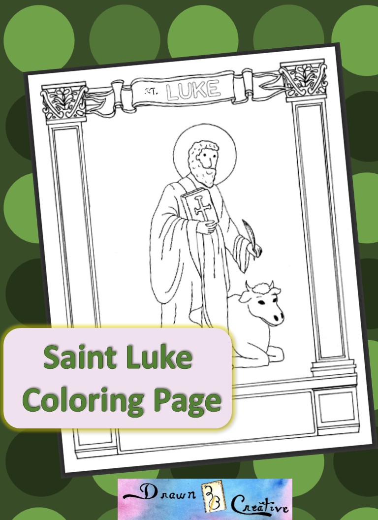 Saint luke coloring page