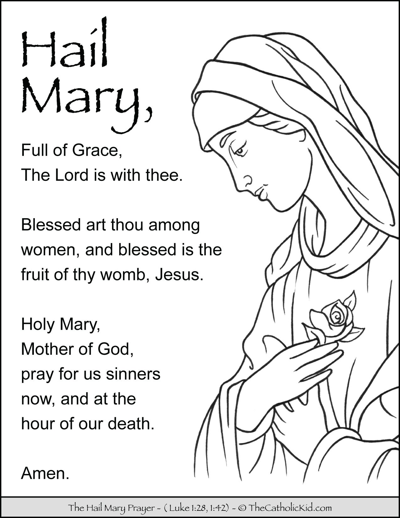 Saint mary coloring pages