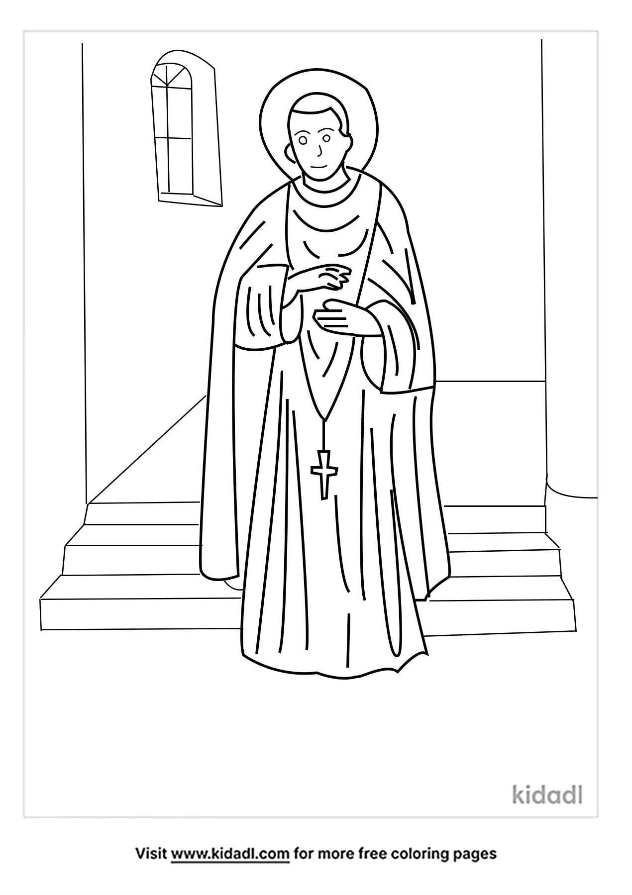 Free st martin de porres coloring page coloring page printables