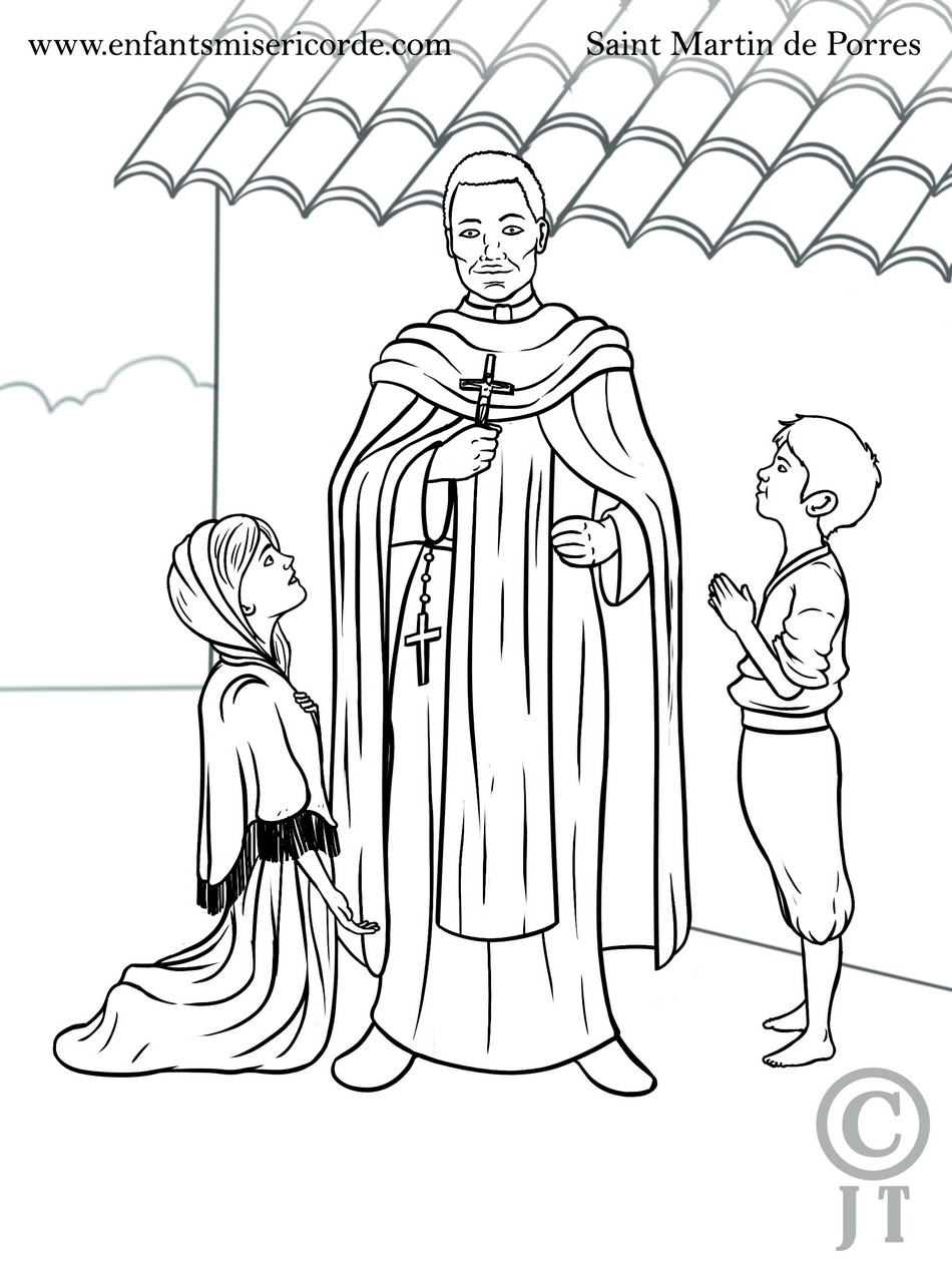 Coloriage saint martin de porres enfants misericorde