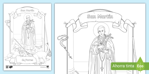San martãn de porres para pintar recursos para el aula