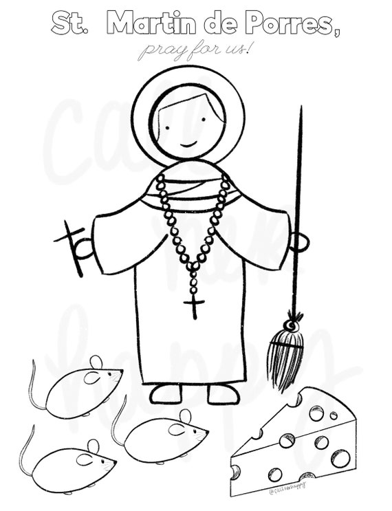 St martin de porres coloring page sheet liturgical year catholic resources for kids lazy liturgical feast day holiday prayer activity download now