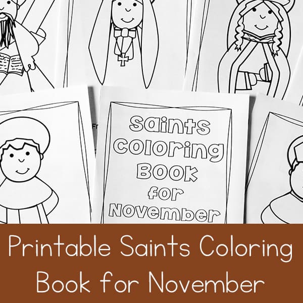 Printable saints coloring book for november