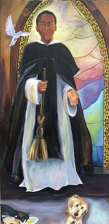 San martin de porres painting by miss ree