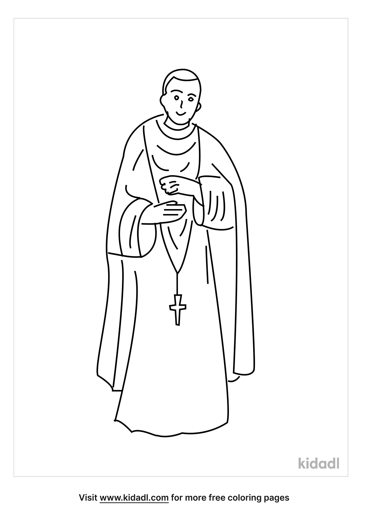 Free st martin de porres coloring page coloring page printables