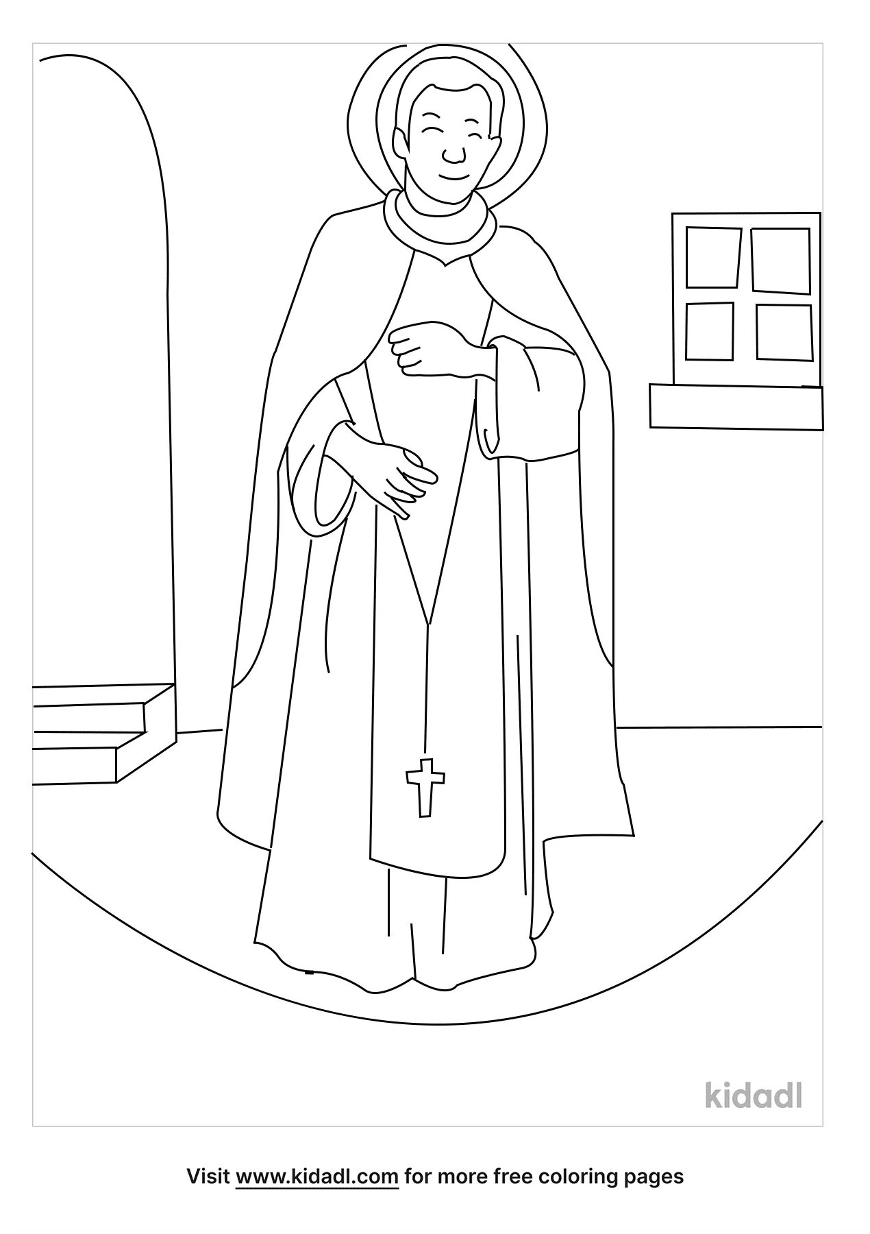 Free st martin de porres coloring page coloring page printables