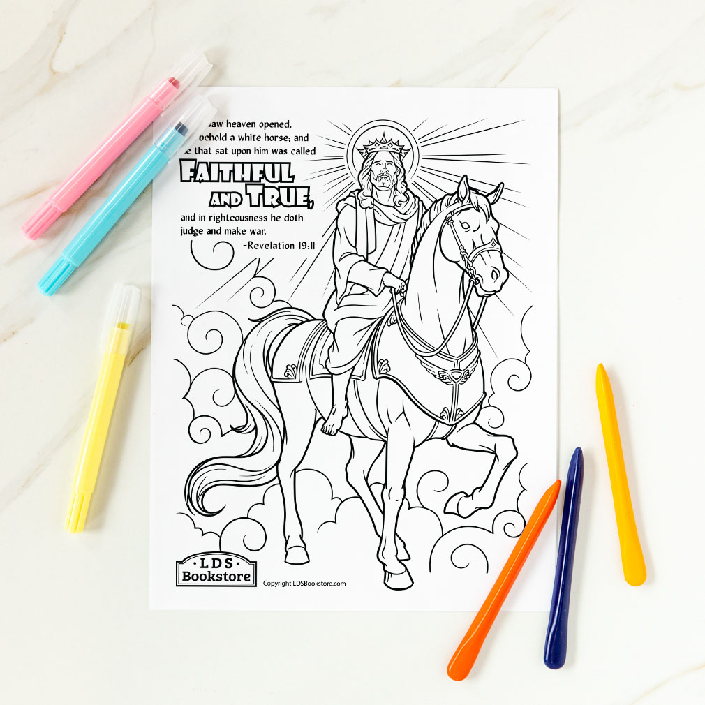 I saw heaven opened coloring page