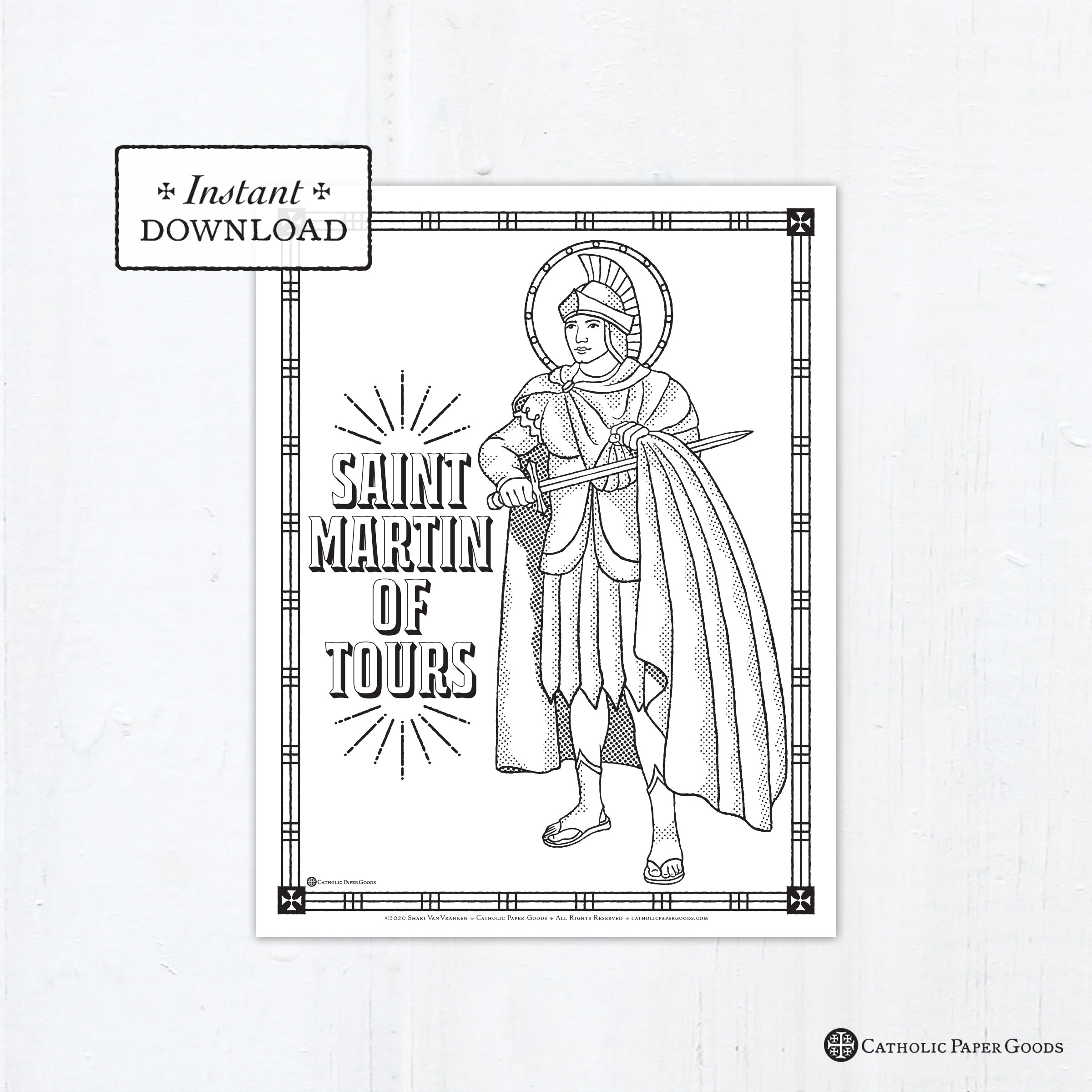 Catholic coloring page