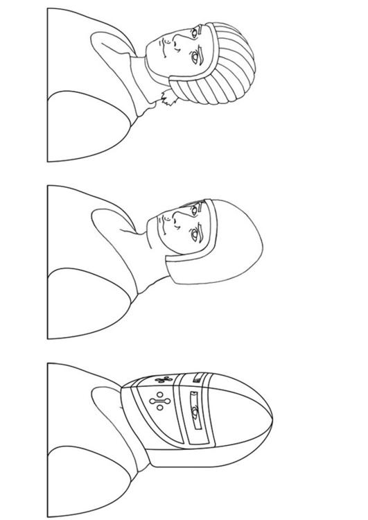 Coloring page helmets