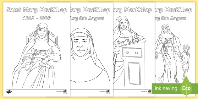 Mary mackillop colouring mindfulness primary resource