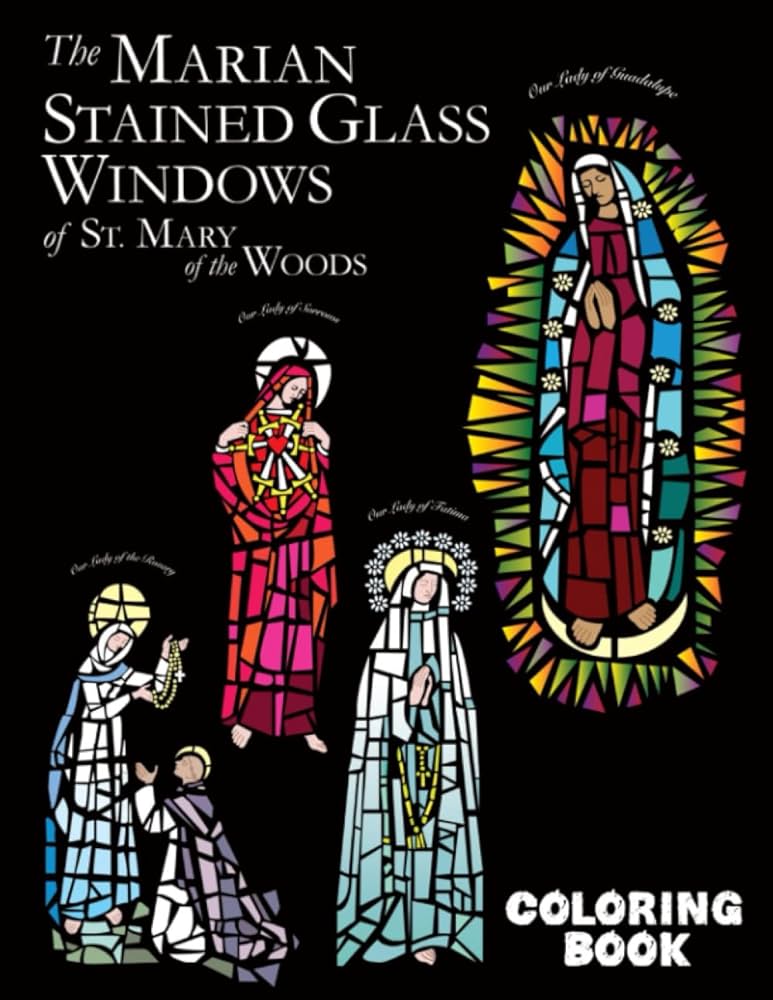 The marian stained glass windows coloring book gurenke nancy jolls michael gruenke nancy luc carol ingrand max books