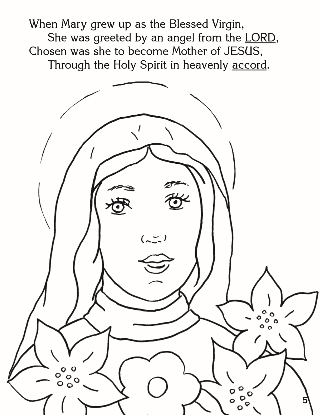 St joseph mary coloring book