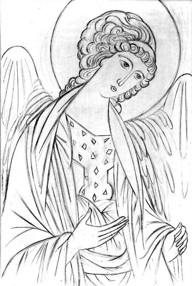 The drawing of saint michael