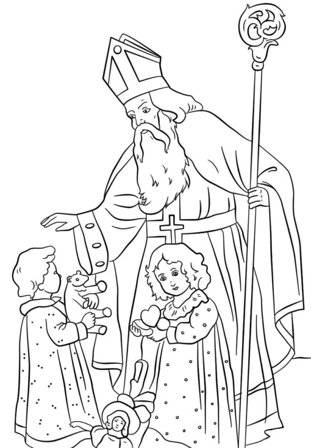 St nicholas coloring pages