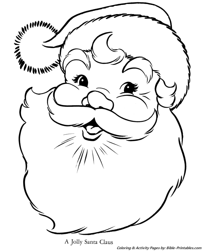 Santa christmas coloring pages