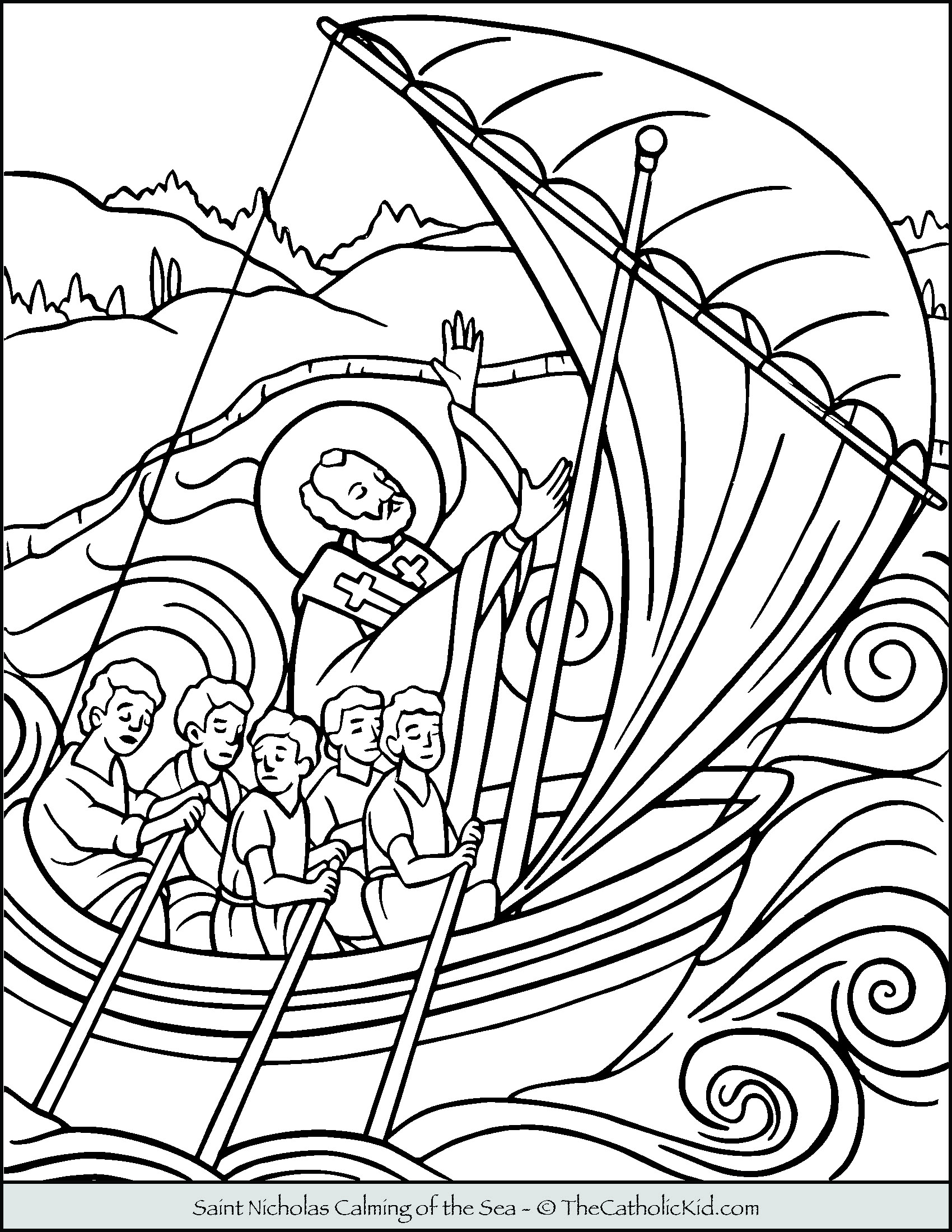 St nicholas coloring pages prayer sheet paper craft