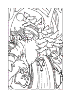 Vintage santa claus coloring page for adults