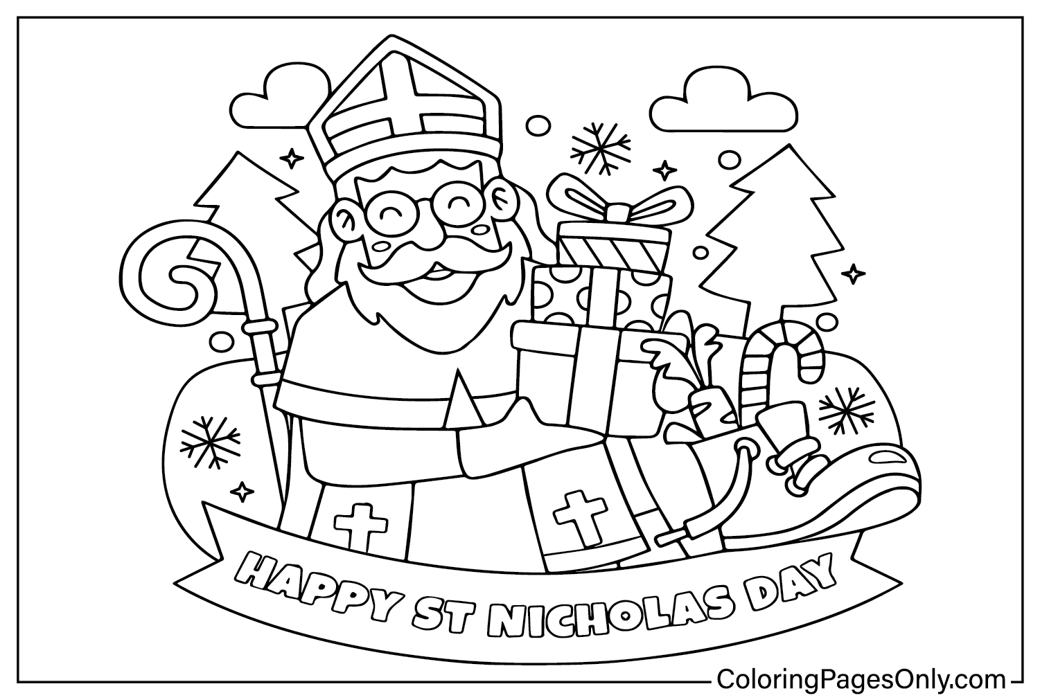 Saint nicholas day coloring pages