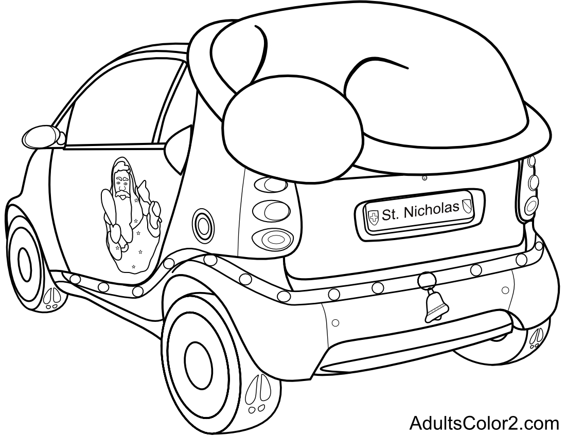 Santa coloring pagesadults color santa