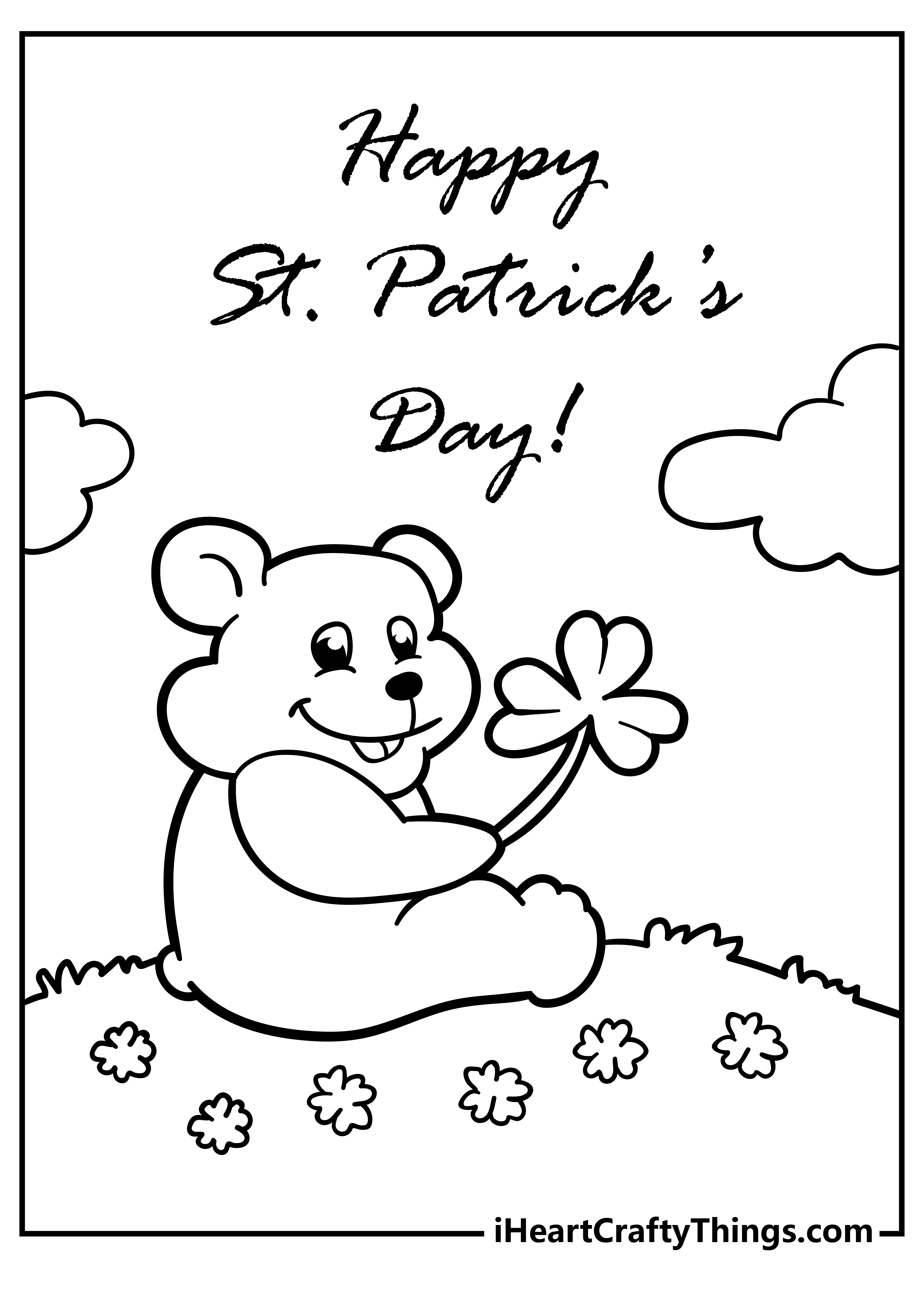 St patricks day coloring pages free printables