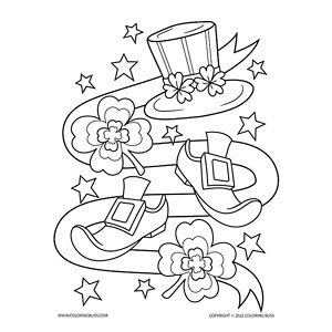 St patricks day objects to color