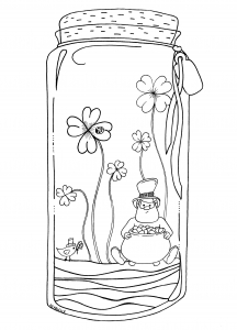 Saint patrick stained glass style