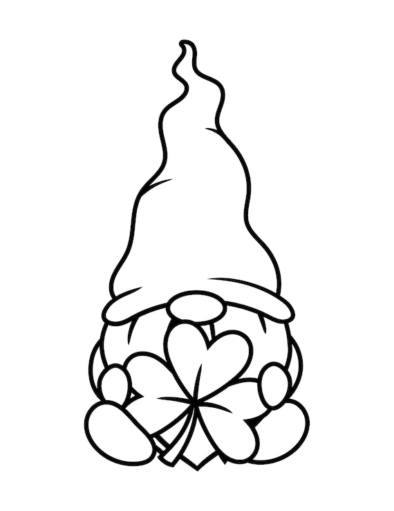 St patricks gnomes coloring pages